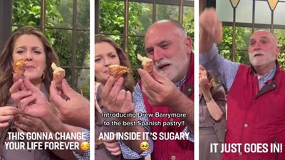 José Andrés le enseña a Drew Barrymore el dulce español que “es mejor que los croissants franceses porque se puede mojar en el café”